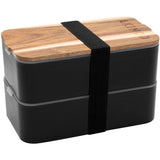 Akinod Bento Lunch Bag Gray Double Compartment 000045