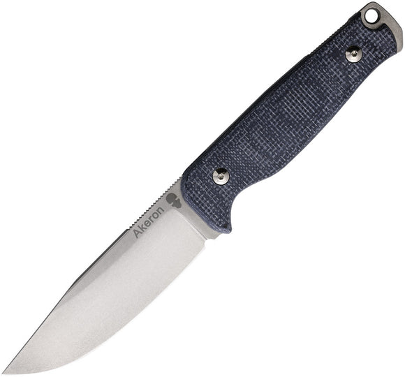Akeron Ekinox V3 Black Micarta Bohler N690 Steel Fixed Blade Knife 005MB