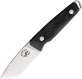 Salamandra Hunting Black Micarta Stainless Steel Fixed Blade Knife 210221