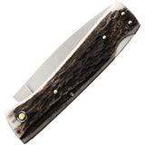 Salamandra Aura Lockback Brown Stag Folding Bohler N690 Pocket Knife 304061