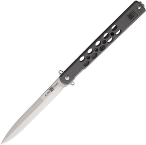 Al Mar Quicksteel Framelock Gray Stainless Folding Spear Point Pocket Knife 4052
