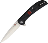 Al Mar Ultralight Falcon Linerlock Black FRN Folding 8Cr13MoV Pocket Knife 4124