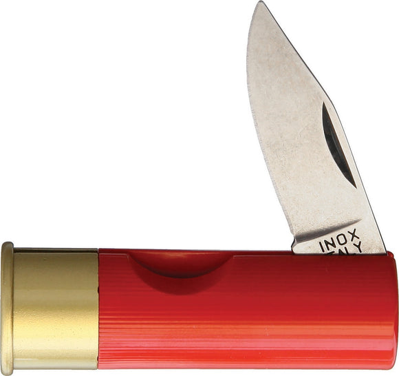 Antonini Shotgun Shell Red Satin Stainless Folding Knife 1301CR