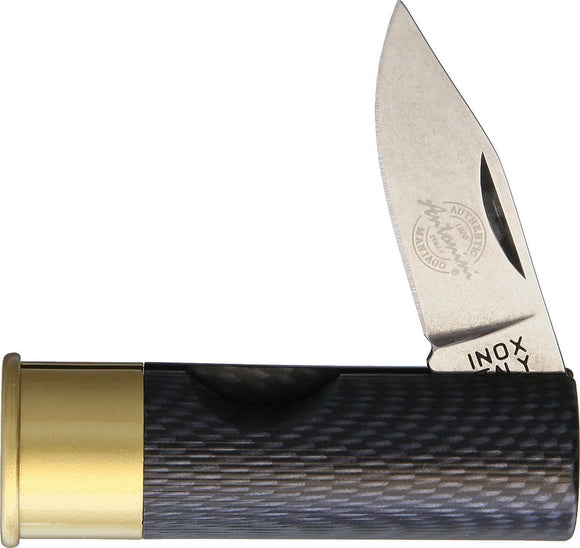 Antonini Shotgun Shell Carbon Fiber Satin Stainless Folding Knife 1301CUFC