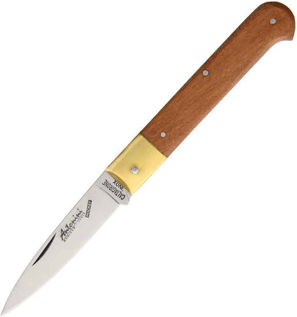 Antonini Caltagirone Brown Kotib Wood 420 Stainless Folding Pocket Knife 91720