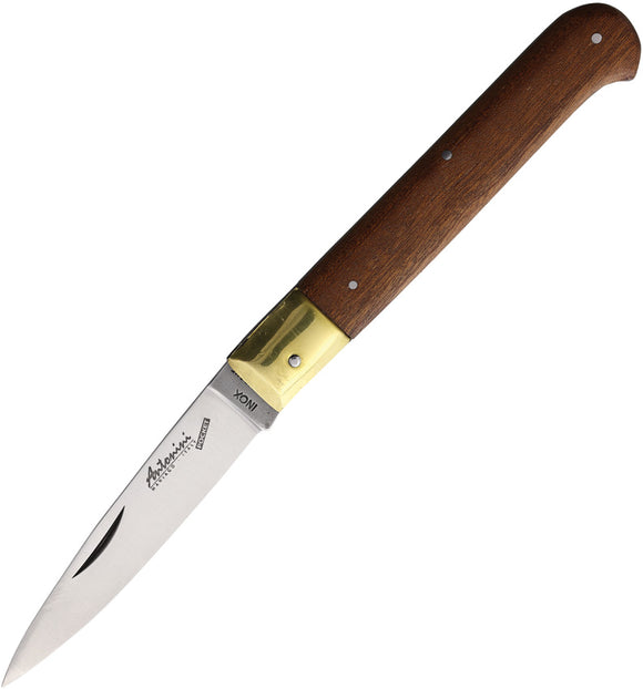 Antonini XL Folder Brown Smooth Wood Folding Stainless Pocket Knife 91723