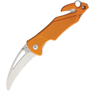 Antonini Rescue Linerlock Orange Glass Breaker Belt Cutter Folding Knife TARA