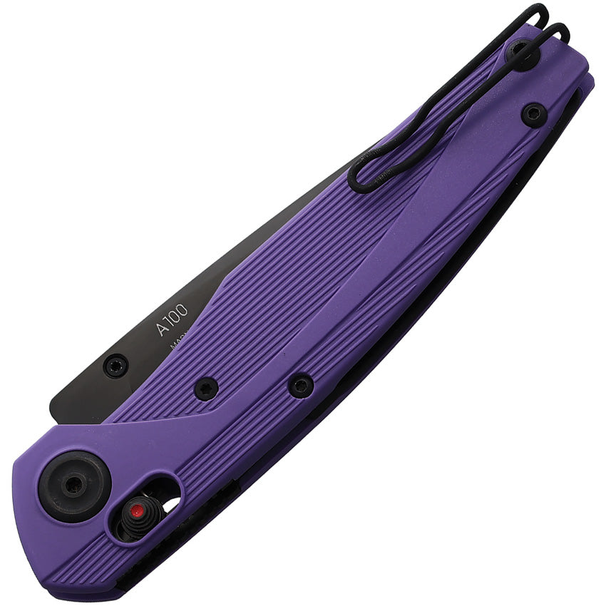 Acta Non Verba Knives A100 Alock Purple Grn Folding Magnacut Knife 100