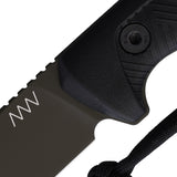 Acta Non Verba Knives P200 Black GRNPU Sleipner Fixed Blade Knife P200049