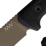 Acta Non Verba Knives P200 Black GRNPU Sleipner Fixed Blade Knife P200052