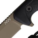 Acta Non Verba Knives P300 Black GRNPU Sleipner Fixed Blade Knife P300060