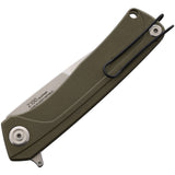 Acta Non Verba Pocket Knife Z100 Linerlock Olive G10 Folding Sleipner Z100013