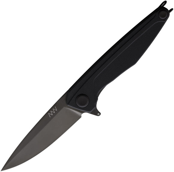 Acta Non Verba Pocket Knife Z300 Linerlock Black G10 Folding Sleipner Z300018
