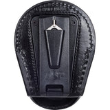 ASP Open Top Handcuff Case Black Leather Fits Chain or Hinged 56139
