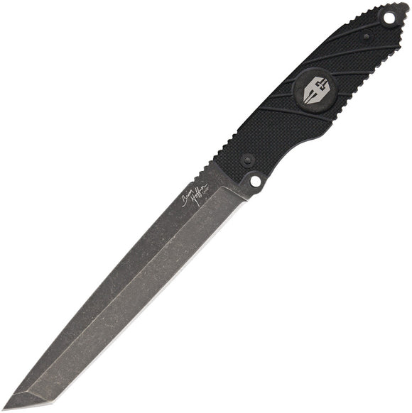 Hoffner Knives Beast Black Smooth G10 440C Stainless Fixed Blade Knife A07