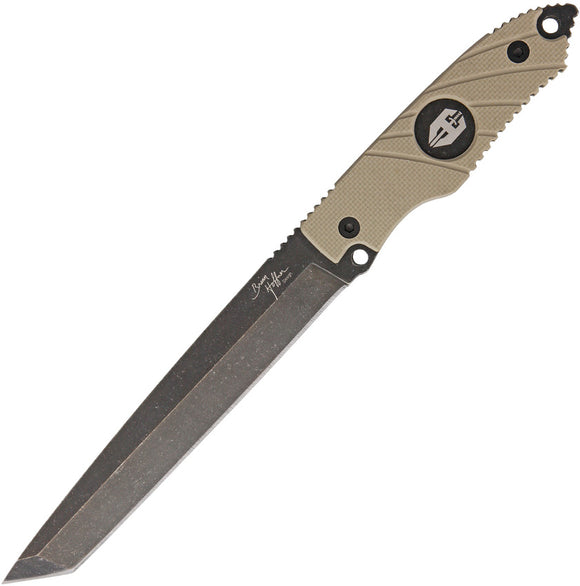 Hoffner Knives Beast Khaki Tan Khaki G10 440C Stainless Fixed Blade Knife A13