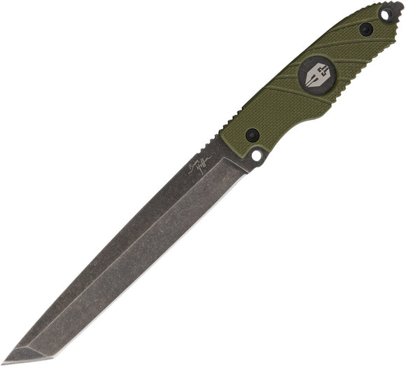 Hoffner Knives Beast Green Smooth G10 440C Stainless Fixed Blade Knife A14