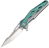 Artisan Cutlery Interceptor Green Gray Titanium S35VN Folding Knife 1812GGNS