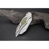 Artisan Apache Linerlock Green Handle D2 Tool Steel Folding Knife 1813PGGN