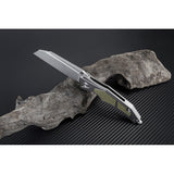 Artisan Apache Linerlock Green Handle D2 Tool Steel Folding Knife 1813PGGN