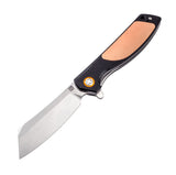Artisan Tomahawk Linerlock Copper/G10 D2 Folding Cleaver Knife 1815pcg2