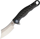 Artisan Corsair Black Carbon Fiber Folding Pocket Knife 1828GBKS
