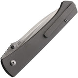 Artisan Andromeda Button Lock Gray Titanium Folding CPM-S35VN Knife 1856GGY