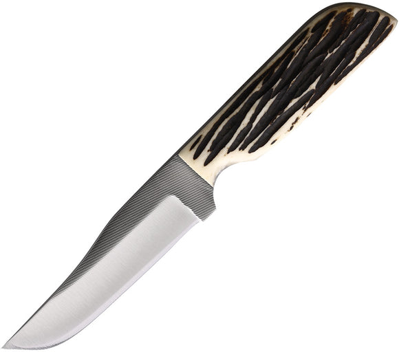 Anza LJ Bone Black & Tan Bone Stainless Clip Point Fixed Blade Knife 709RLJB