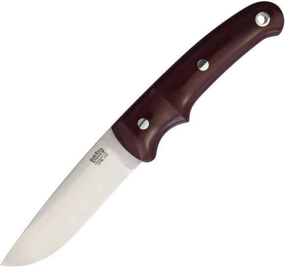 Bark River Drop Point Hunter Burgundy CPM154 Fixed Blade Knife 02157mbu