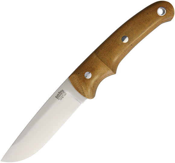 Bark River Drop Point Hunter Natural CPM154 Fixed Blade Knife 02157mnc