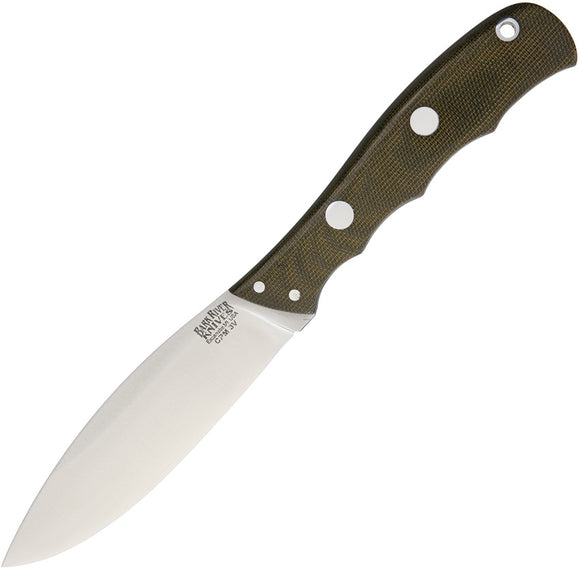 Bark River Canadian Special Green Canvas Fixed Blade Knife 03123mgc