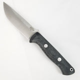 Bark River Bravo 1 Matte Black Micarta A2 Fixed Blade Knife w/ Sheath 111MBCM