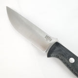 Bark River Bravo 1 Matte Black Micarta A2 Fixed Blade Knife w/ Sheath  OPEN BOX