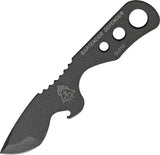 TOPS Bartender Defender Black One Piece Fixed Blade Handle Knife