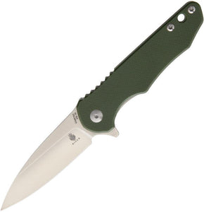 KIZER 7" Barbosa Green G10 Linerlock Folding Pocket Knife VG-10 V3487A2