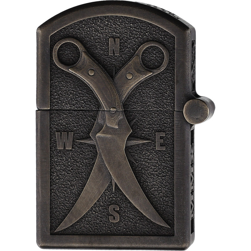 Bastinelli Creations Zippo Skull Design Bronze Armor Finish Lighter 23 –  Atlantic Knife Company