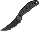 Bastinelli Creations Chopper Black Micarta Serrated M390 Fixed Blade Knife 233S