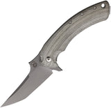 Bastinelli Creations Gecko Framelock Green Micarta/Titanium Folding Knife 237