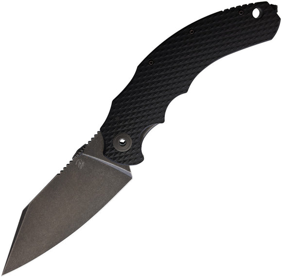 Bastinelli Creations Big Dragotac Knife Black G10 & Titanium Folding D2 247B