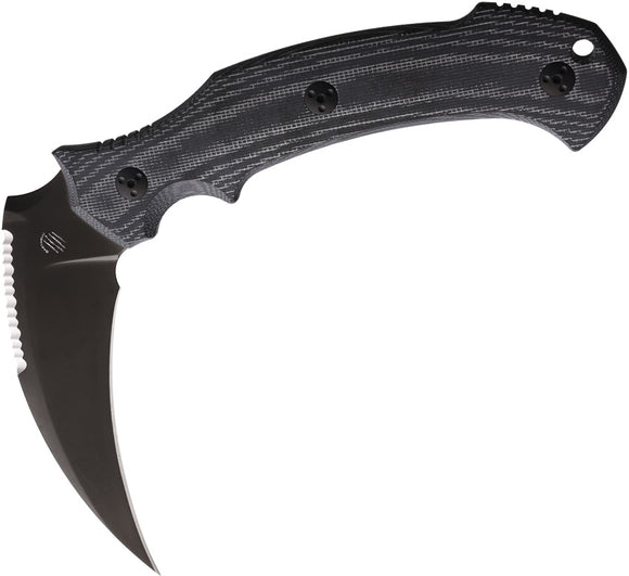 Bastinelli Creations Grumpy Fixed Blade Knife Black Micarta Bohler M390 S249