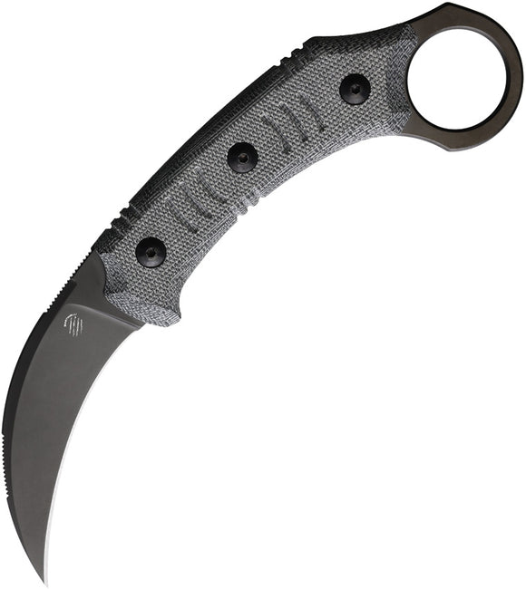Bastinelli Creations Fury Black Micarta Bohler M390 Fixed Blade Knife 257