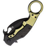 Brighten Blades Moonstruck Karambit Framelock Carbon Fiber Folding Pocket Knife 599TICP