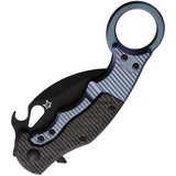 Brighten Blades Moonstruck Karambit Framelock Carbon Fiber Folding Pocket Knife 599TICV