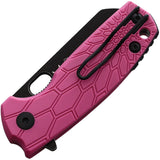 Brighten Blades Baby Core Linerlock Pink FRN Bohler N690 Folding Pocket Knife 608PB
