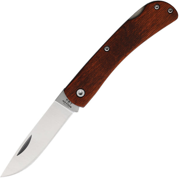 Bear & Son Small Lockback Rosewood Folding Stainless Pocket Knife 237LR