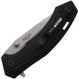 Bear Edge Sideliner Linerlock Black Folding Stainless Steel Pocket Knife 61105