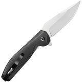 Bear Edge Sideliner Linerlock Black Aluminum Folding Pocket Knife 61126