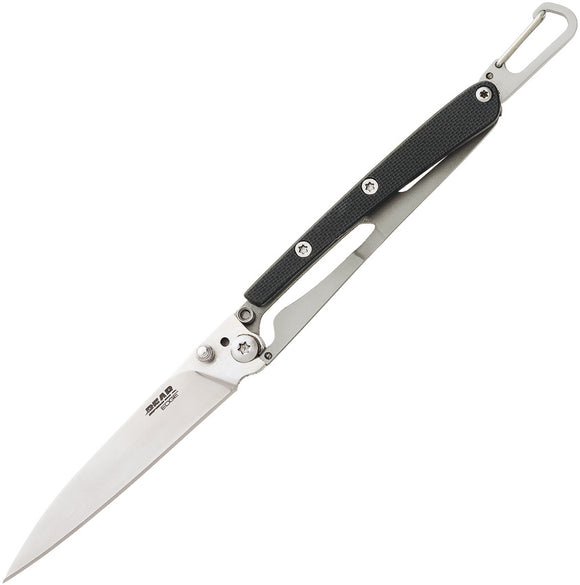 Bear Edge Minimal Framelock Black G10/Stainless Folding Pocket Knife 61526