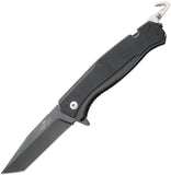 Bear Ops Bear Swipe IV A/O Black Folding Knife w/ Rescue Hook 500B4B