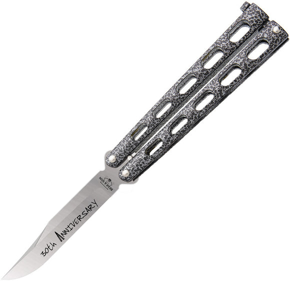 Bear & Son 30th Anniversary Balisong Silver Vein 440 Stainless Butterfly Knife ANN114